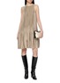 Figure View - Click To Enlarge - JOSEPH - Rida Sleeveless Pleated Satin Dress