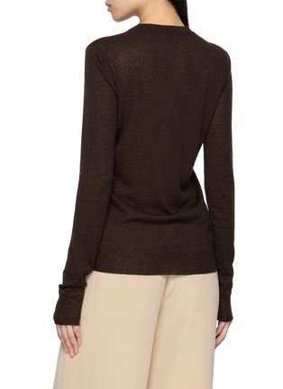 Back View - Click To Enlarge - JOSEPH - Cashair Round Neck Cashmere Knit Sweater