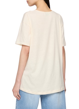 Back View - Click To Enlarge - R2W PRIVATE LABEL - Mano Scoop Neckline T-Shirt