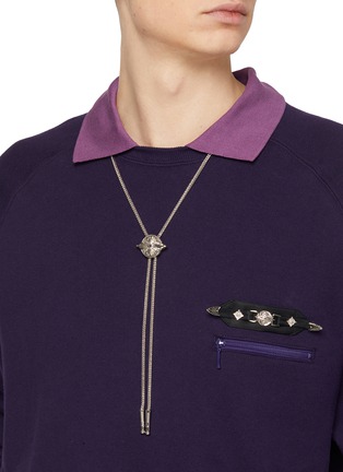 Figure View - Click To Enlarge - TOGA VIRILIS ACCESSORIES - Metal Concho Loop Tie