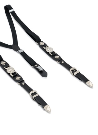Detail View - Click To Enlarge - TOGA VIRILIS ACCESSORIES - Metal Leather Suspenders