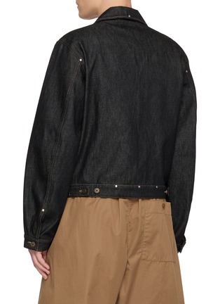 Back View - Click To Enlarge - LEMAIRE - Studded Dark Wash Denim Trucker Jacket