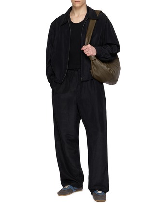 Figure View - Click To Enlarge - LEMAIRE - Short Zip Front Linen Blend Blouson Jacket