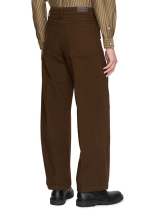 Back View - Click To Enlarge - LEMAIRE - Broken Cotton Twill Wide Leg Jeans