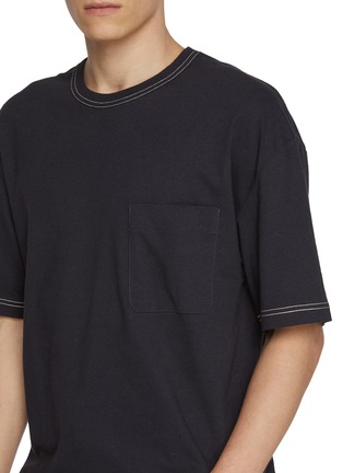  - LEMAIRE - Contrast Stitch Boxy Fit Cotton Linen T-Shirt