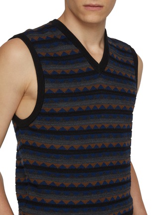  - LEMAIRE - Geometric Jacquard Wool Blend Vest