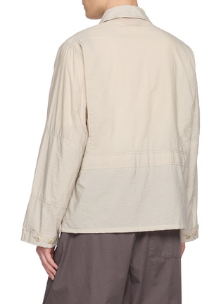 Back View - Click To Enlarge - LEMAIRE - Quad Pocket Zip Front Washed Tech Jacket