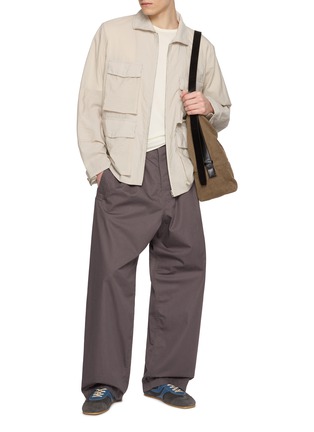 Figure View - Click To Enlarge - LEMAIRE - Quad Pocket Zip Front Washed Tech Jacket