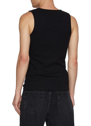 Back View - Click To Enlarge - LEMAIRE - Cotton Linen Jersey Ribbed Tank Top