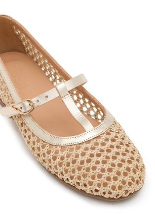 Detail View - Click To Enlarge - ANCIENT GREEK SANDALS - Aerati Net Leather Mary Jane Flats