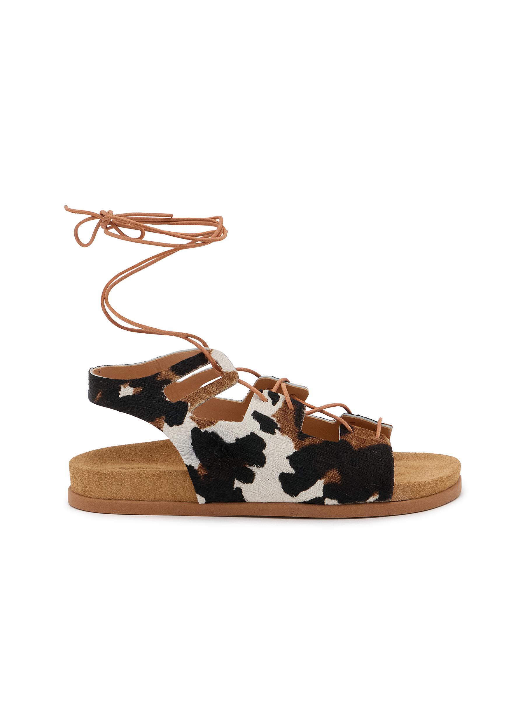 ANCIENT GREEK SANDALS | Trata Pony Hair Sandal | Women | Lane Crawford