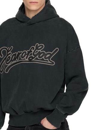  - FEAR OF GOD - Logo Print Cotton Hoodie