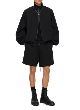 Figure View - Click To Enlarge - FEAR OF GOD - Vacation Elasticated Drawstring Waistband Cotton Fleece Sweatshorts