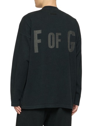 Back View - Click To Enlarge - FEAR OF GOD - Printed Heavy Long Sleeve Cotton T-Shirt