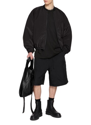 Figure View - Click To Enlarge - FEAR OF GOD - Drawstring Logo Front Shorts