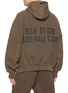 Back View - Click To Enlarge - FEAR OF GOD - Half Zip Cotton Fleece Hoodie