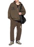 Figure View - Click To Enlarge - FEAR OF GOD - Half Zip Cotton Fleece Hoodie