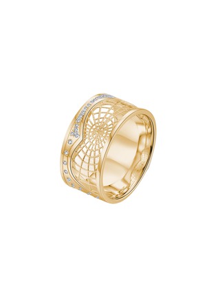 Main View - Click To Enlarge - DOSIS G6C - Chessboard 18K Gold Diamond Ring — HK 13