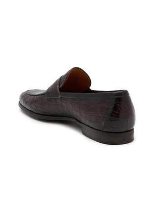  - MAGNANNI - Vicente Croc Leather Penny Loafers