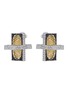 DOSIS G6C Chessboard 18K Gold Black Diamond Stud Earrings