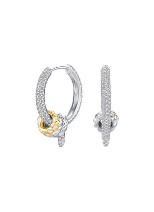 Main View - Click To Enlarge - DOSIS G6C - Catch Collection 18K Diamond Hoop Earrings
