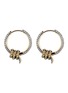 DOSIS G6C Catch 18K Gold Diamond Hoop Earrings