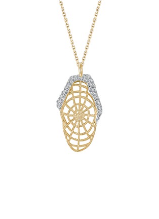 Main View - Click To Enlarge - DOSIS G6C - Chessboard 18K Gold Diamond Necklace