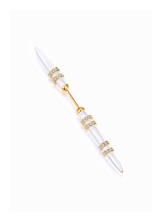 Main View - Click To Enlarge - DOSIS G6C - Herbal 18K Gold Ruby Crystal Earring