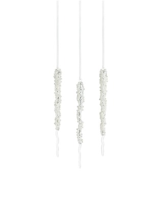 Main View - Click To Enlarge - KURT S ADLER - Pearl glass icicles Christmas ornament set