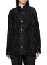 R2W Leary Oversized Crinkled Sheer Silk Blend Shirt