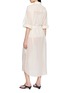 Back View - Click To Enlarge - R2W - Gillian Sheer Belted Wool Blend Dress