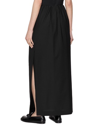 Back View - Click To Enlarge - R2W - Damia Elasticated Waistband Wool Blend Skirt