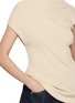  - R2W - Sophia Draped Ribbed Cotton Silk Linen Knit Top