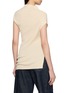 Back View - Click To Enlarge - R2W - Sophia Draped Ribbed Cotton Silk Linen Knit Top