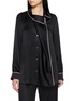 R2W Cielo Piped Collar Silk Shirt