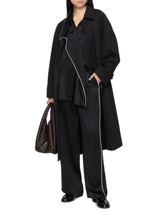 Figure View - Click To Enlarge - R2W - Cielo Piped Collar Silk Shirt