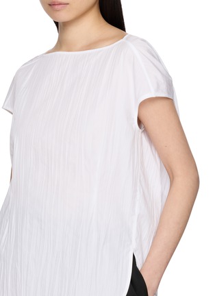  - R2W - Barry Pleated Boatneck Cotton Blouse