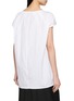 Back View - Click To Enlarge - R2W - Barry Pleated Boatneck Cotton Blouse