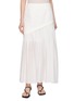R2W Seria Asymmetrical Layered Chiffon Cotton Linen Blend Skirt