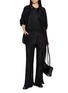 Figure View - Click To Enlarge - R2W - Leary Crinkled Banded Silk Blend Pants