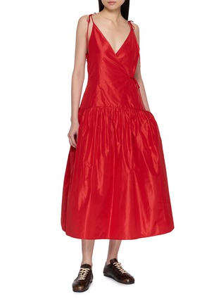 Figure View - Click To Enlarge - THE LOOM - Contour Silk Wrap Dress