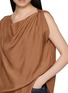  - THE LOOM - Sleeveless Asymmetric Tuck Draped Top