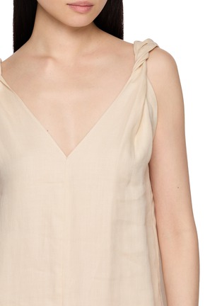  - THE LOOM - Knotted Shoulder Draped Maxi Dress
