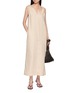 Figure View - Click To Enlarge - THE LOOM - Knotted Shoulder Draped Maxi Dress