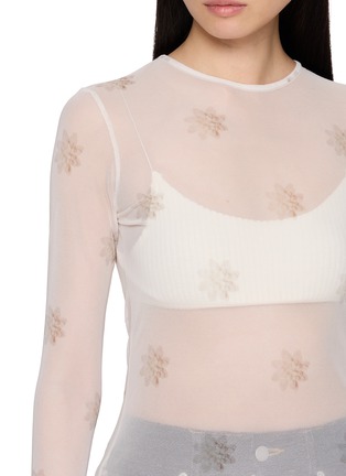  - THE LOOM - Long Sleeve Floral Sheer Top