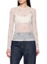 THE LOOM Long Sleeve Floral Sheer Top