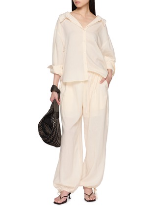 Figure View - Click To Enlarge - THE LOOM - Summer Drawstring Sheer Pants