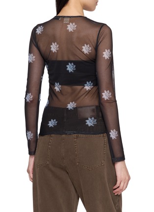 Back View - Click To Enlarge - THE LOOM - Long Sleeve Floral Sheer Top