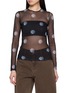 THE LOOM Long Sleeve Floral Sheer Top