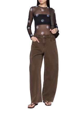 Figure View - Click To Enlarge - THE LOOM - Long Sleeve Floral Sheer Top